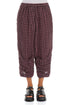 Six Pockets Mauve Taupe Check Linen Trousers 1