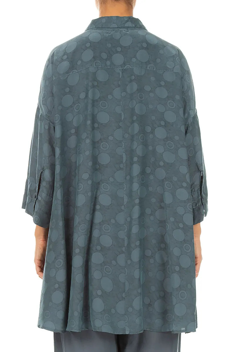Slate Bubbles Silk Bamboo Shirt 2