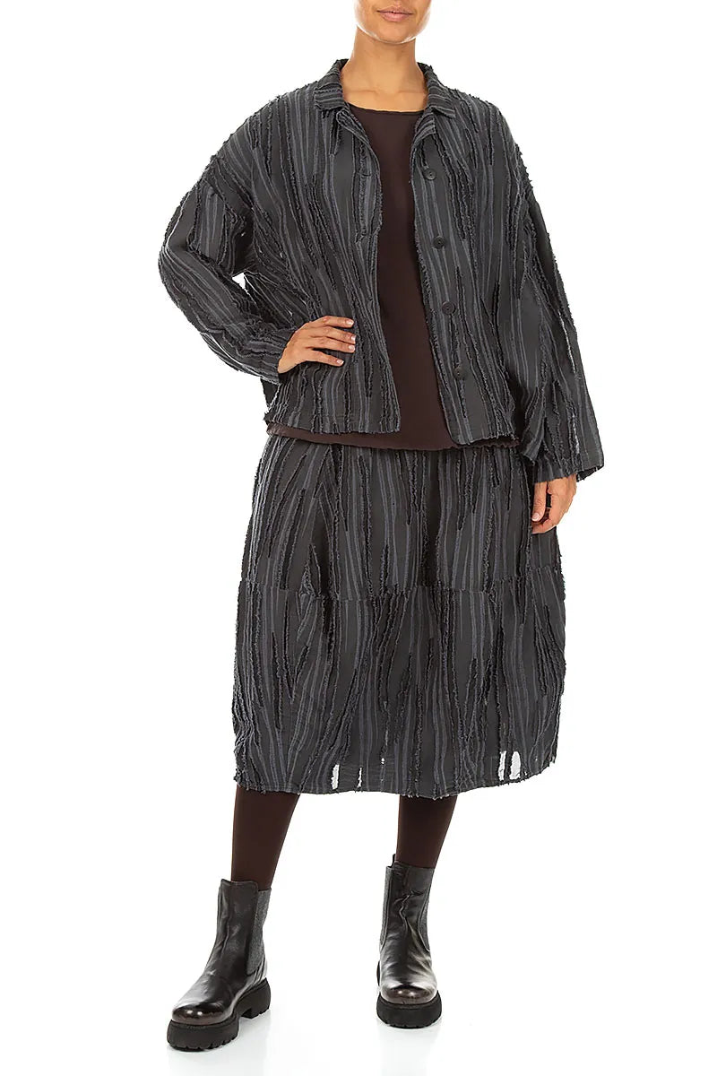 Slate Fray Weave Skirt