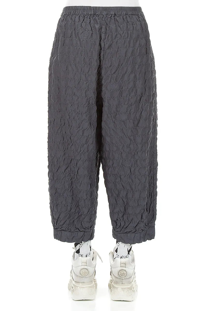 Slate Pleated Silk Bamboo Trousers 2