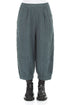 Slate Pleated Silk Linen Trousers 1