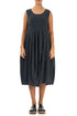 Balloon Graphite Linen Dress 1