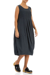 Balloon Graphite Linen Dress 3