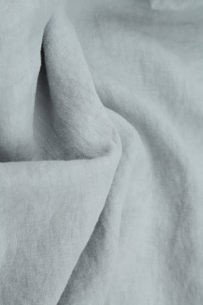 Robe sans manches en lin gris argenté ballon
