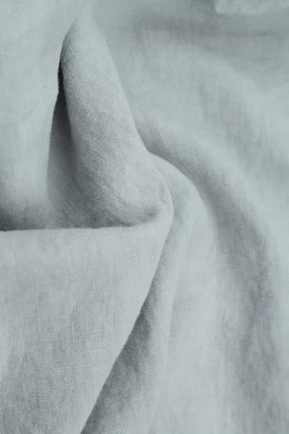 Robe sans manches en lin gris argenté ballon