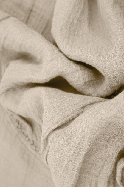 Ärmelloses Leinen-Top in Beige
