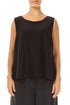 Sleeveless Black Silk Bamboo Top 1