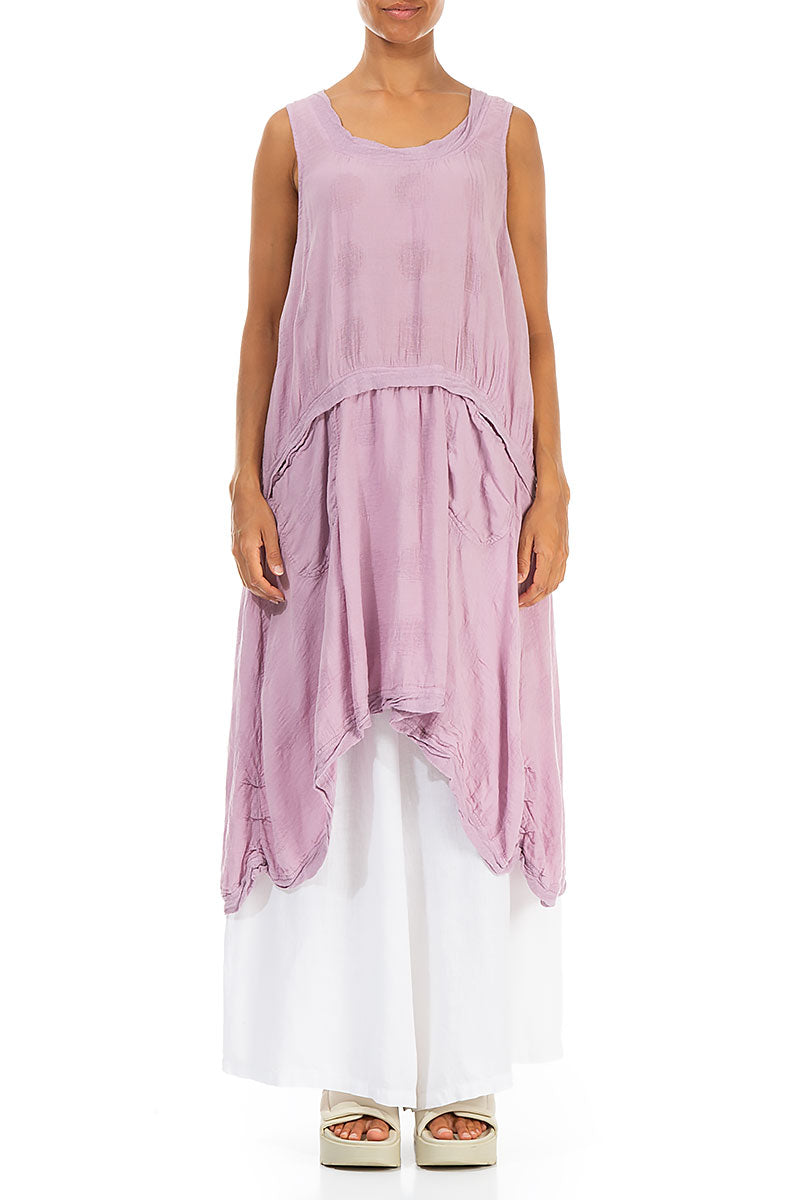 Sleeveless Bubbles Rose Linen Tunic 1