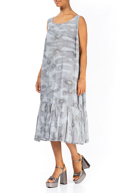 Sleeveless Camomile Soft Lavender Silk Cotton Dress 3