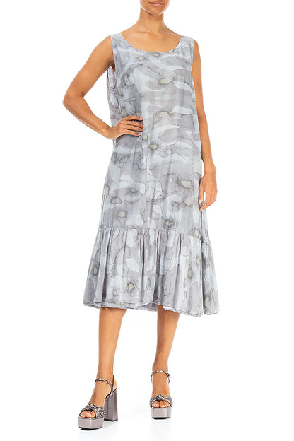 Sleeveless Camomile Soft Lavender Silk Cotton Dress 4