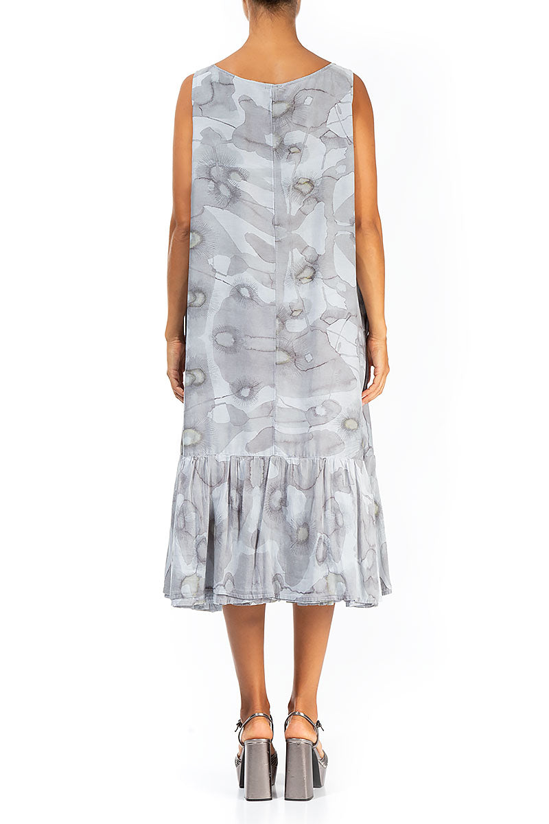 Sleeveless Camomile Soft Lavender Silk Cotton Dress 2