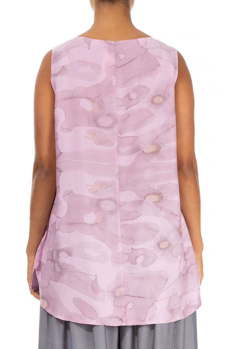 Sleeveless Camomile Taffy Pink Silk Bamboo Top 2