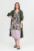 Sleeveless Flared Art Mosaic Linen Tunic 1