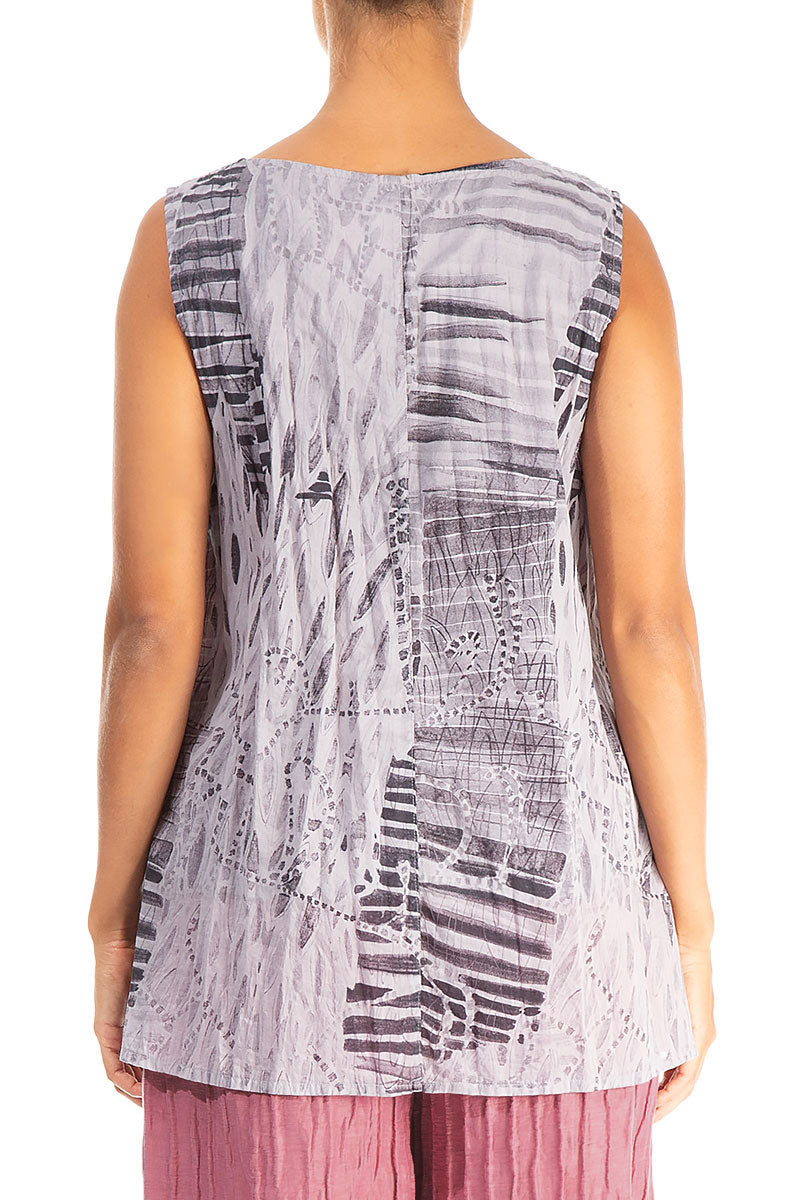 Sleeveless Greige Serenity Cotton Top 2