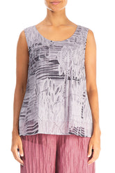 Sleeveless Greige Serenity Cotton Top 1