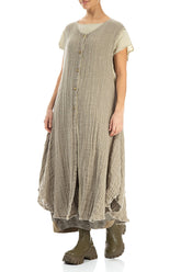 Sleeveless Laurel Green Handwoven Linen Vest 3