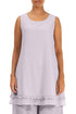 Sleeveless Lilac Silk Cotton Tunic 1
