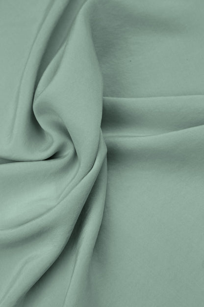 Sleeveless Longer Back Sage Silk Top