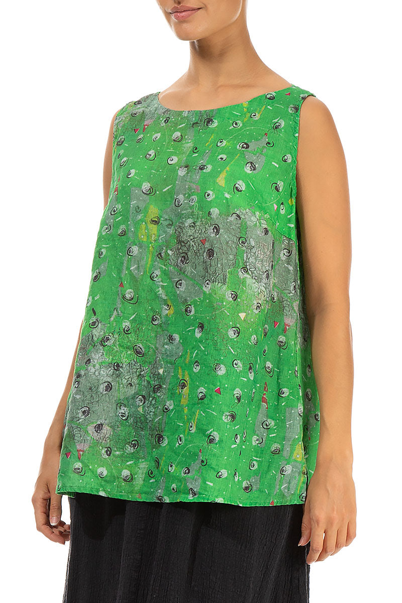 Sleeveless Meadow Linen Top 3