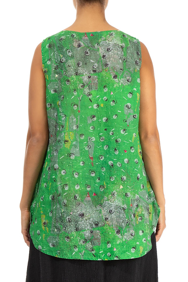 Sleeveless Meadow Linen Top 2