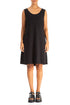 Sleeveless Mini Black Cotton Dress 1