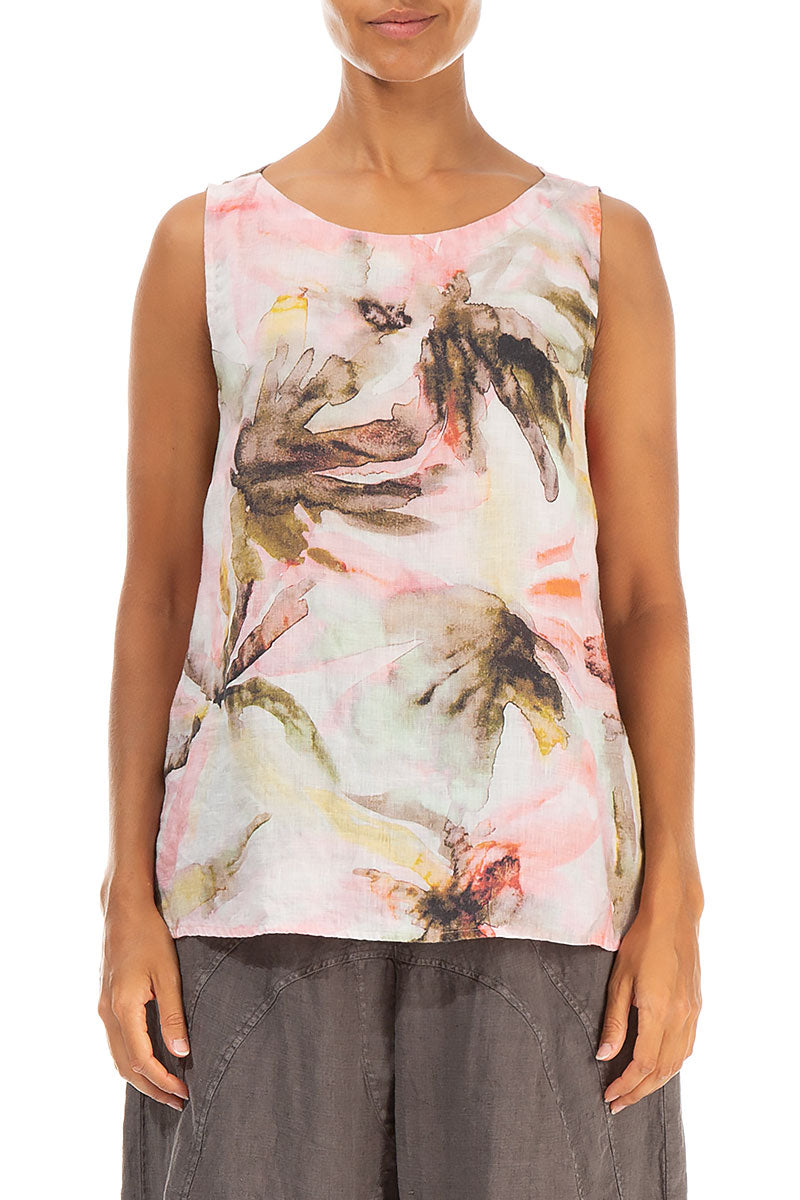 Sleeveless Oasis Linen Top 1