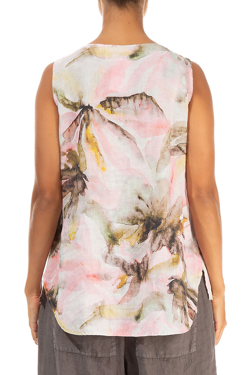 Sleeveless Oasis Linen Top 2