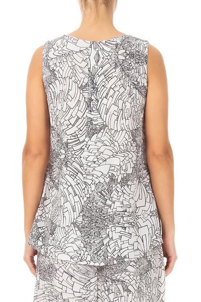Sleeveless Ripple Viscose Top