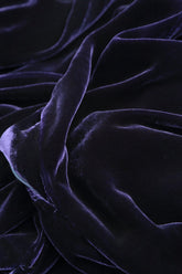 Sleeveless Royal Purple Silk Velvet Dress 5