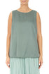 Sleeveless Sage Silk Top 1