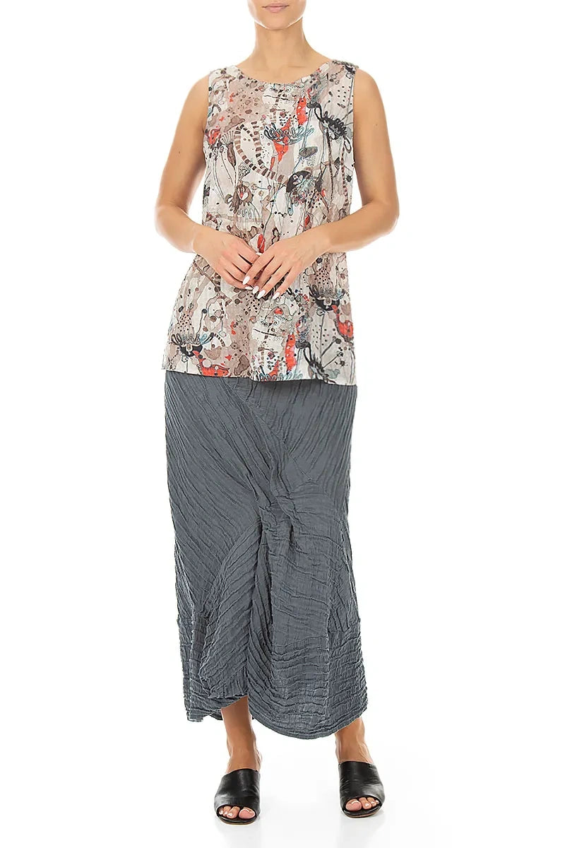 Ärmelloses Top aus Savannah-Seide und Bambus