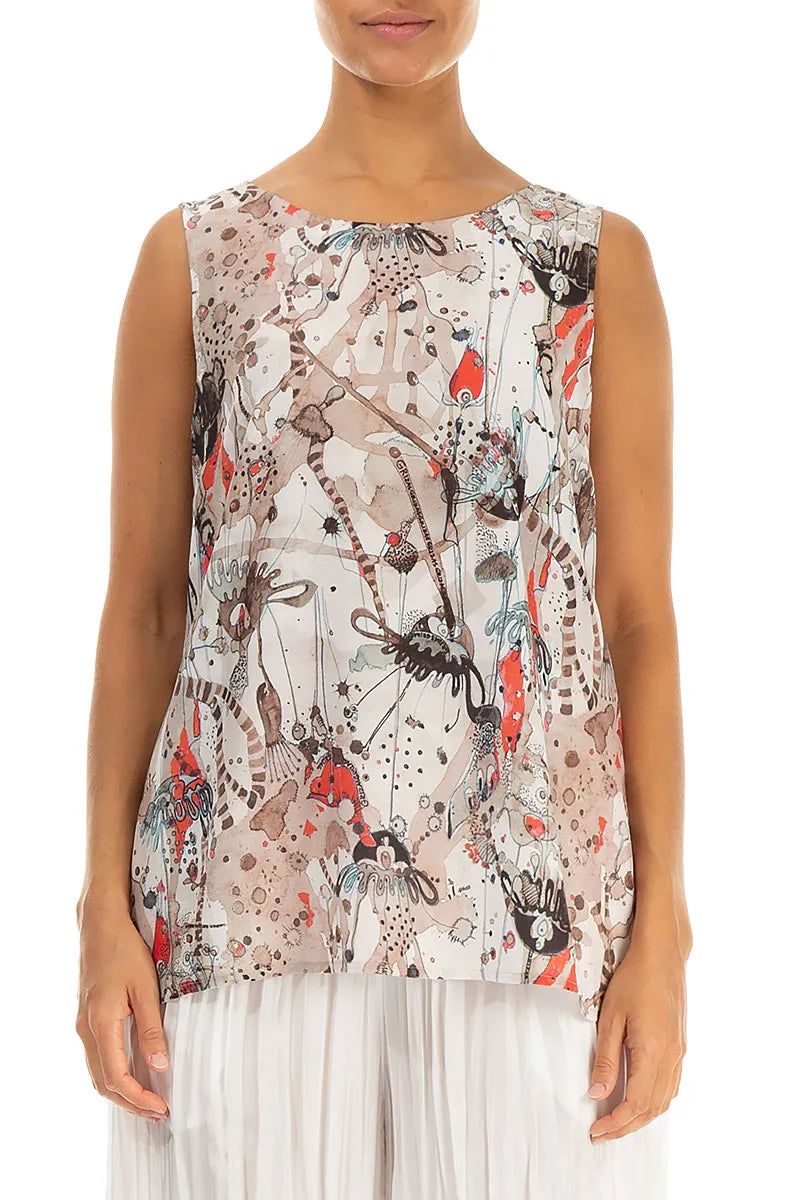 Sleeveless Savannah Silk Bamboo Top 1