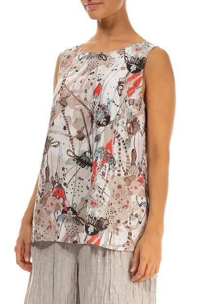 Ärmelloses Top aus Savannah-Seide und Bambus