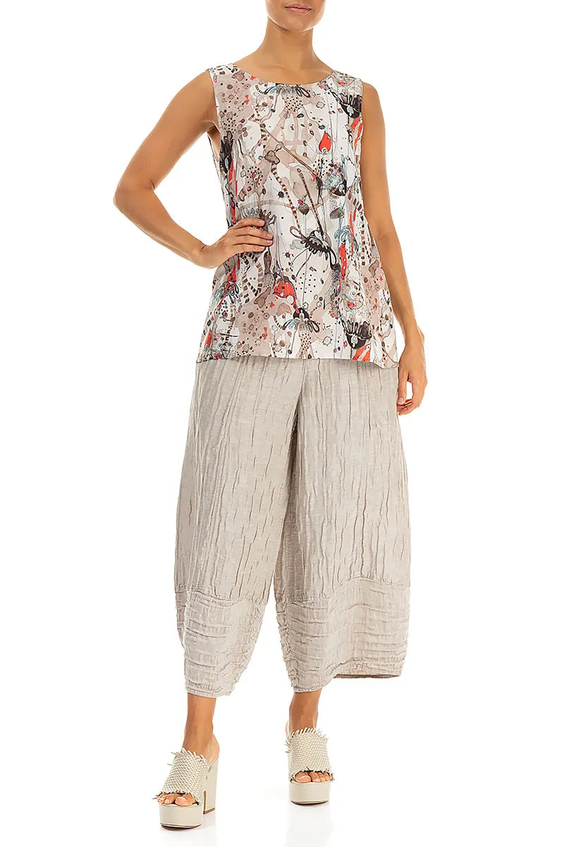 Ärmelloses Top aus Savannah-Seide und Bambus