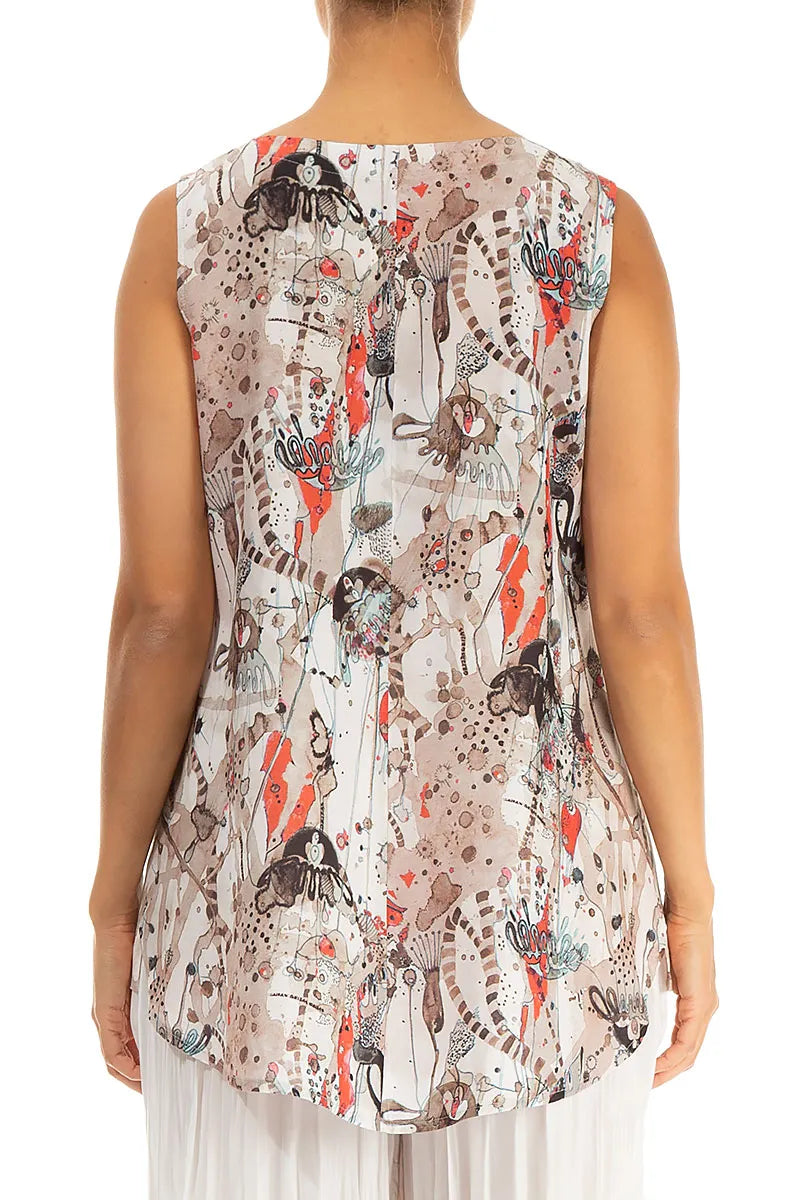Sleeveless Savannah Silk Bamboo Top 2