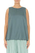 Sleeveless Slate Silk Top 1