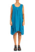 Sleeveless Textured Denim Linen Dress 1