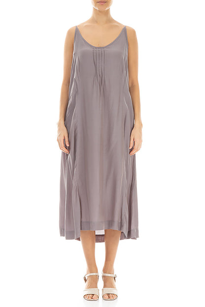 Sleeveless Truffle Silk Bamboo Dress 1