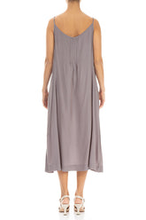 Sleeveless Truffle Silk Bamboo Dress 2