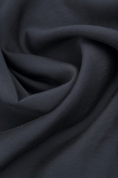 Blouse sans manches à col V Anthracite en Soie et Bambou