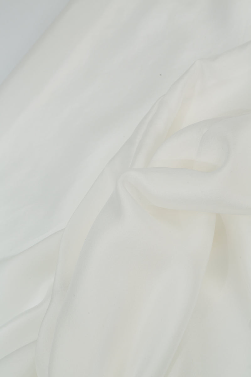 Sleeveless V-Neck White Silk Bamboo Blouse 5