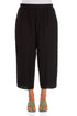 Slight Taper Black Silk Bamboo Trousers 1