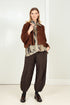 Snap Front Aged Copper Teddy Cotton Jacket 1