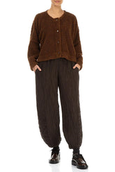 Snap Front Aged Copper Teddy Cotton Jacket 4