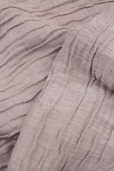 Soft-Shaped Greige Crinkled Silk Linen Blouse 5