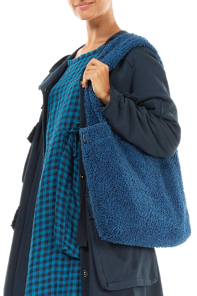Soft Azure Teddy Cotton Bag 1