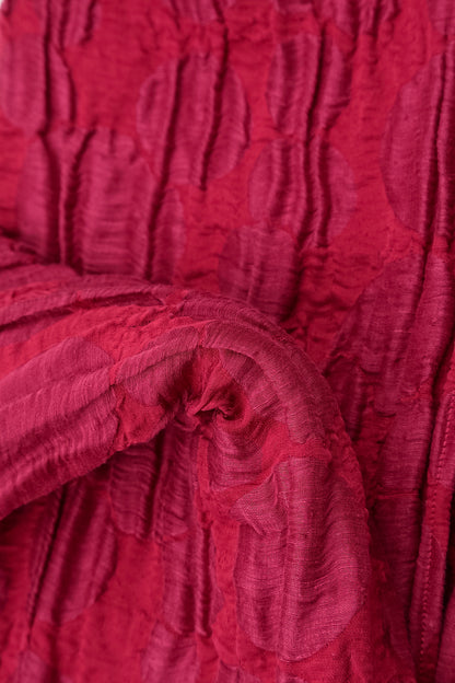 Soft Cowl Ruby Circle Silk Linen Dress