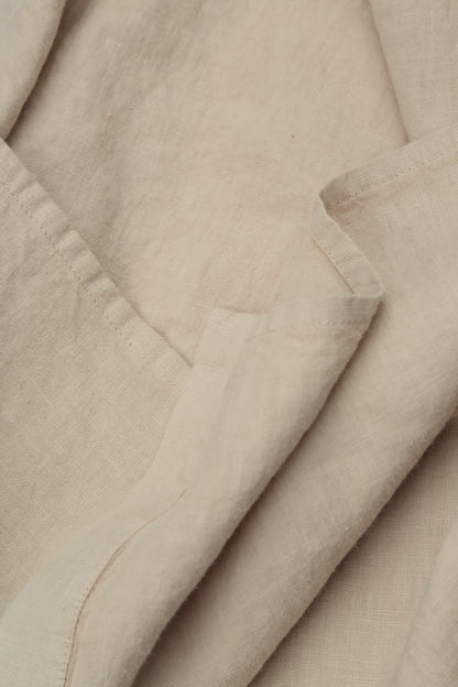 Soft Volume Sleeve Beige Linen Shirt 5