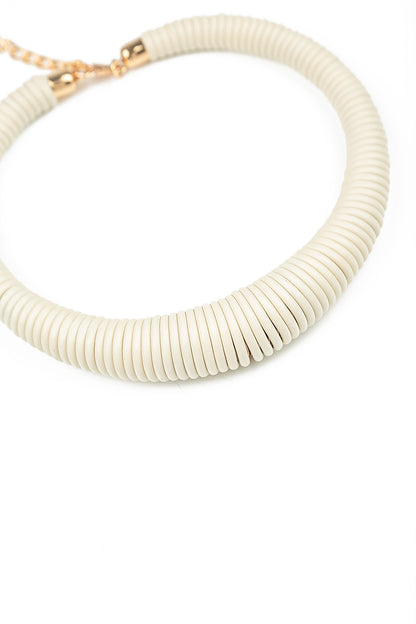 Spiral White Rubber Choker 3