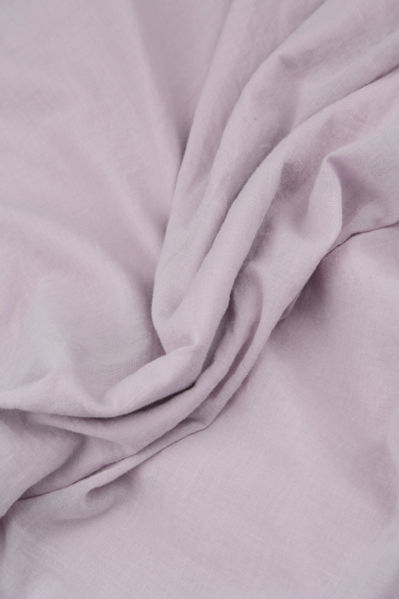 Square Lilac Silk Cotton Scarf 4